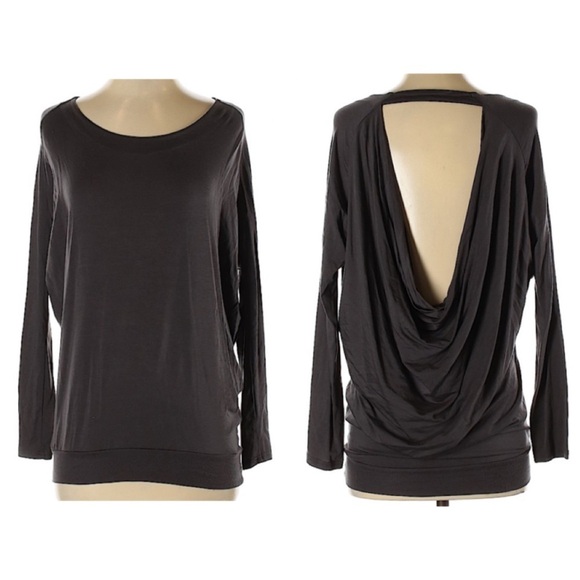 Aritzia Wilfred Gray Francois Drapey Back‎ Shirt XXS - Picture 1 of 5